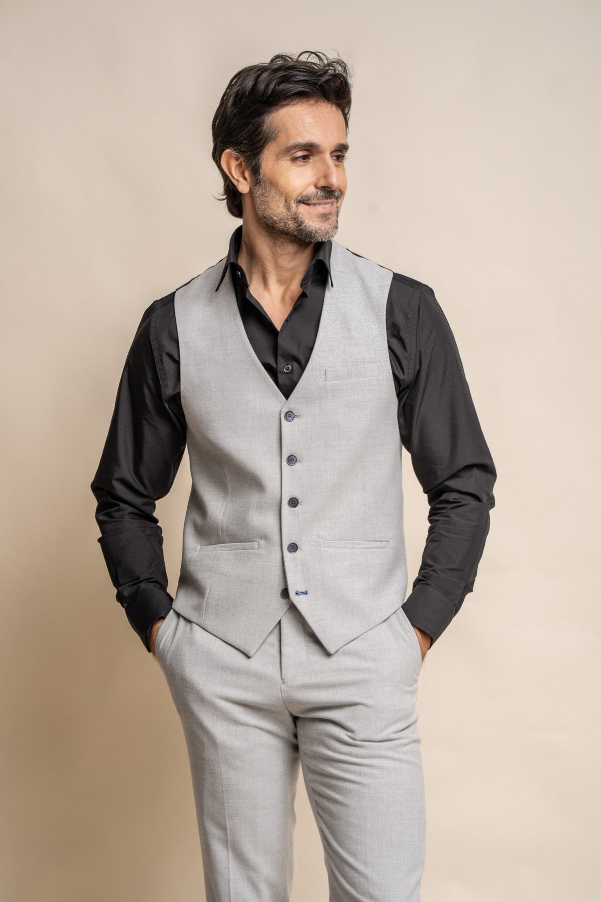 Pale hot sale grey waistcoat