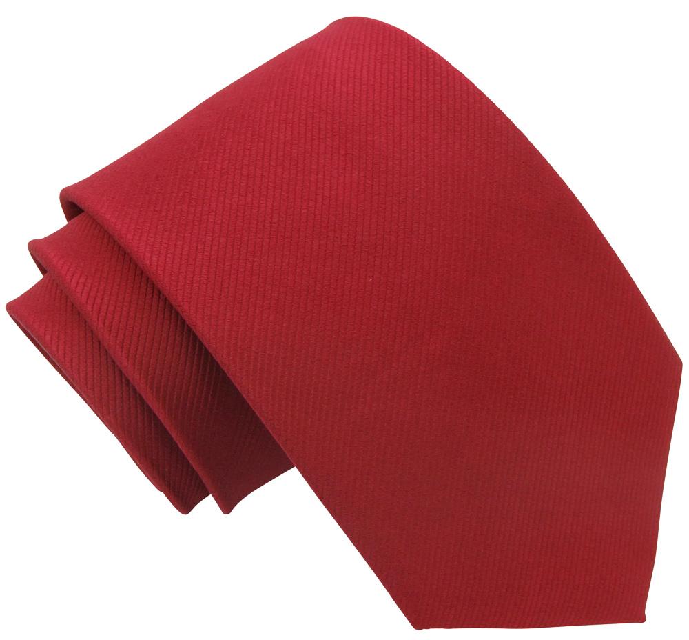 Solid Silk Tie in Dark Carmine-Red 