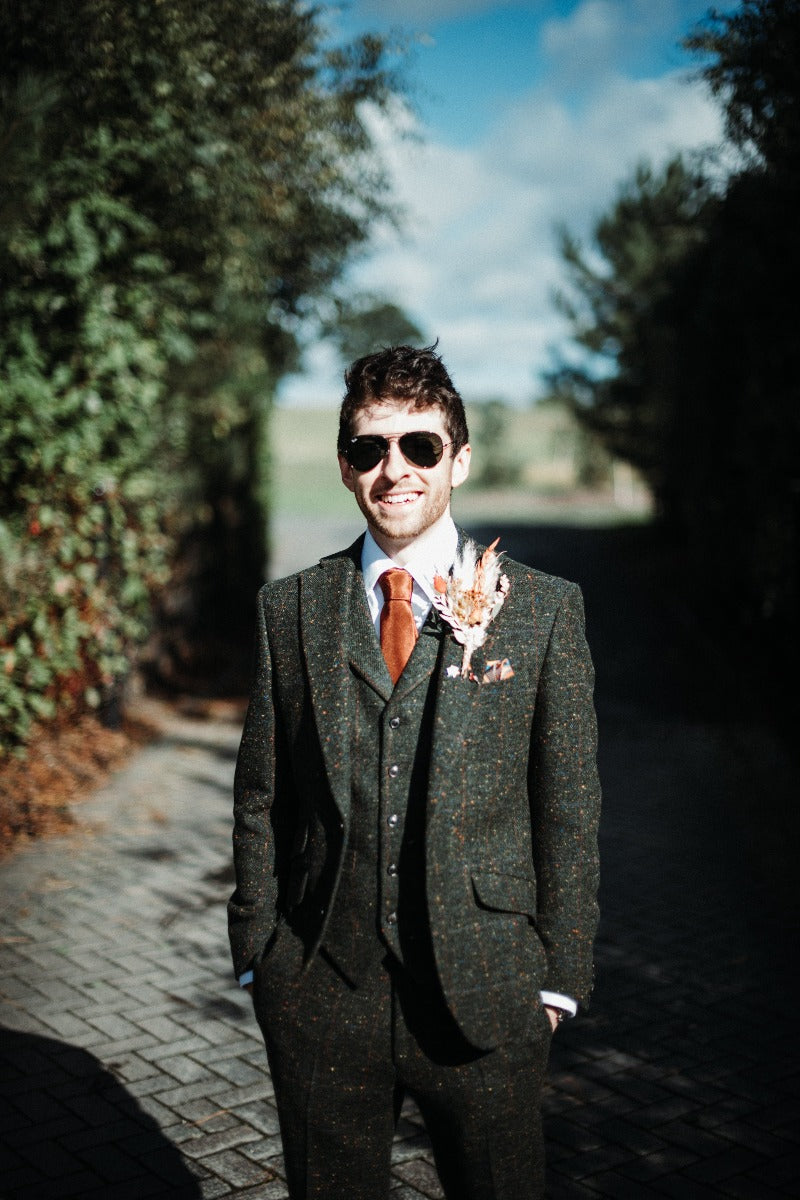 Russet Shantung Wedding Tie