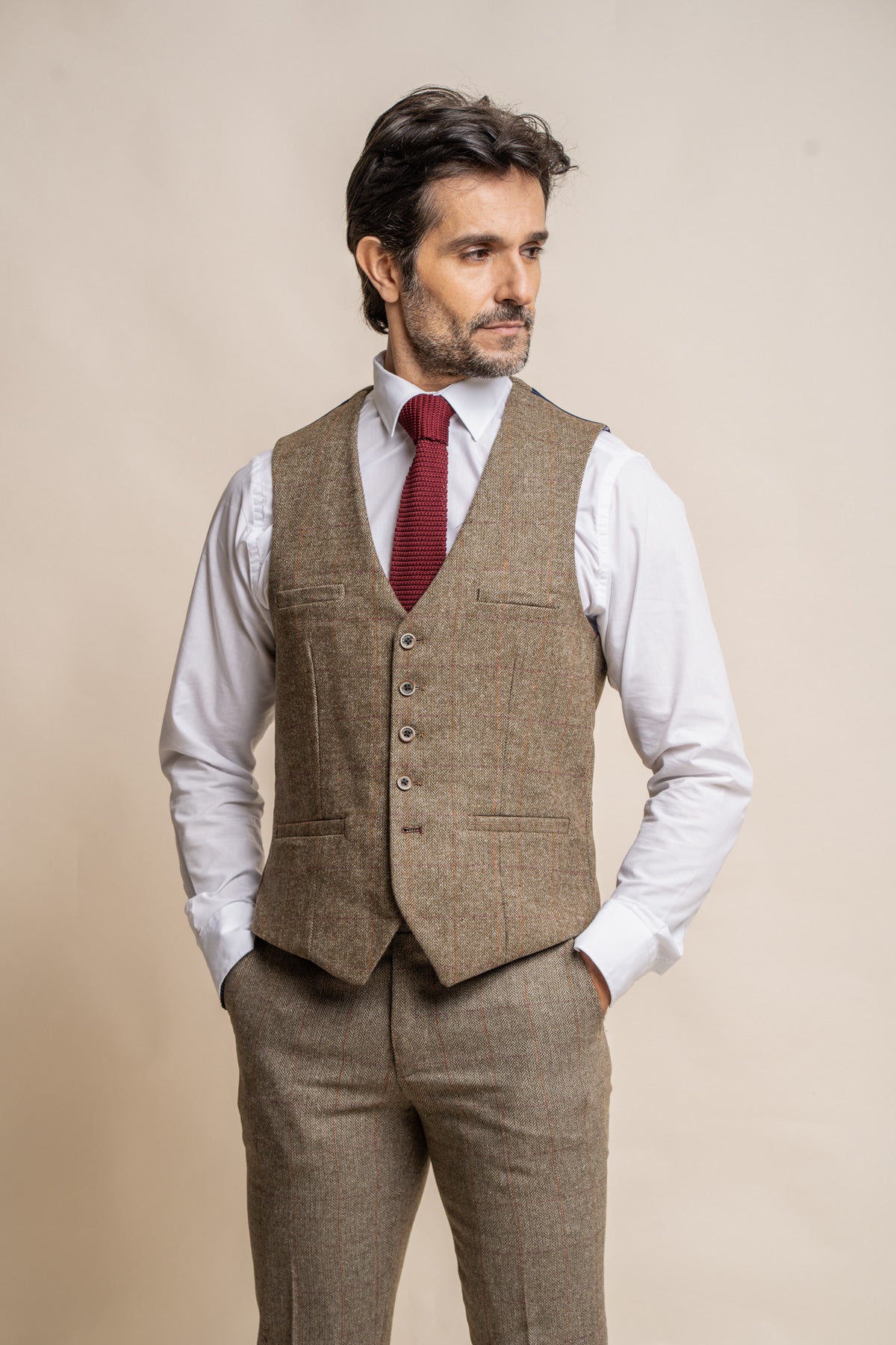 Cavani Gaston Sage Tweed Waistcoat | Mens Green Waist Coats – Swagger ...