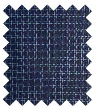 Bond Navy Check Suit Swatch