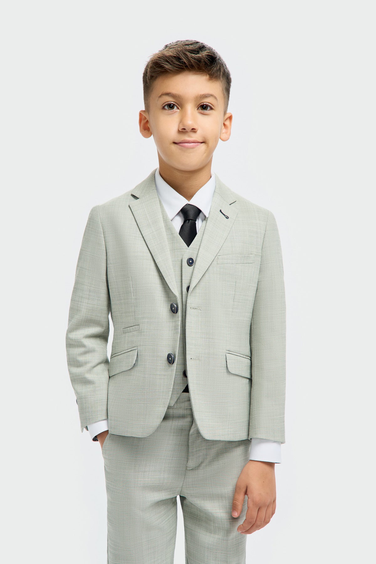 Camden Sage Boys 3 Piece Suit