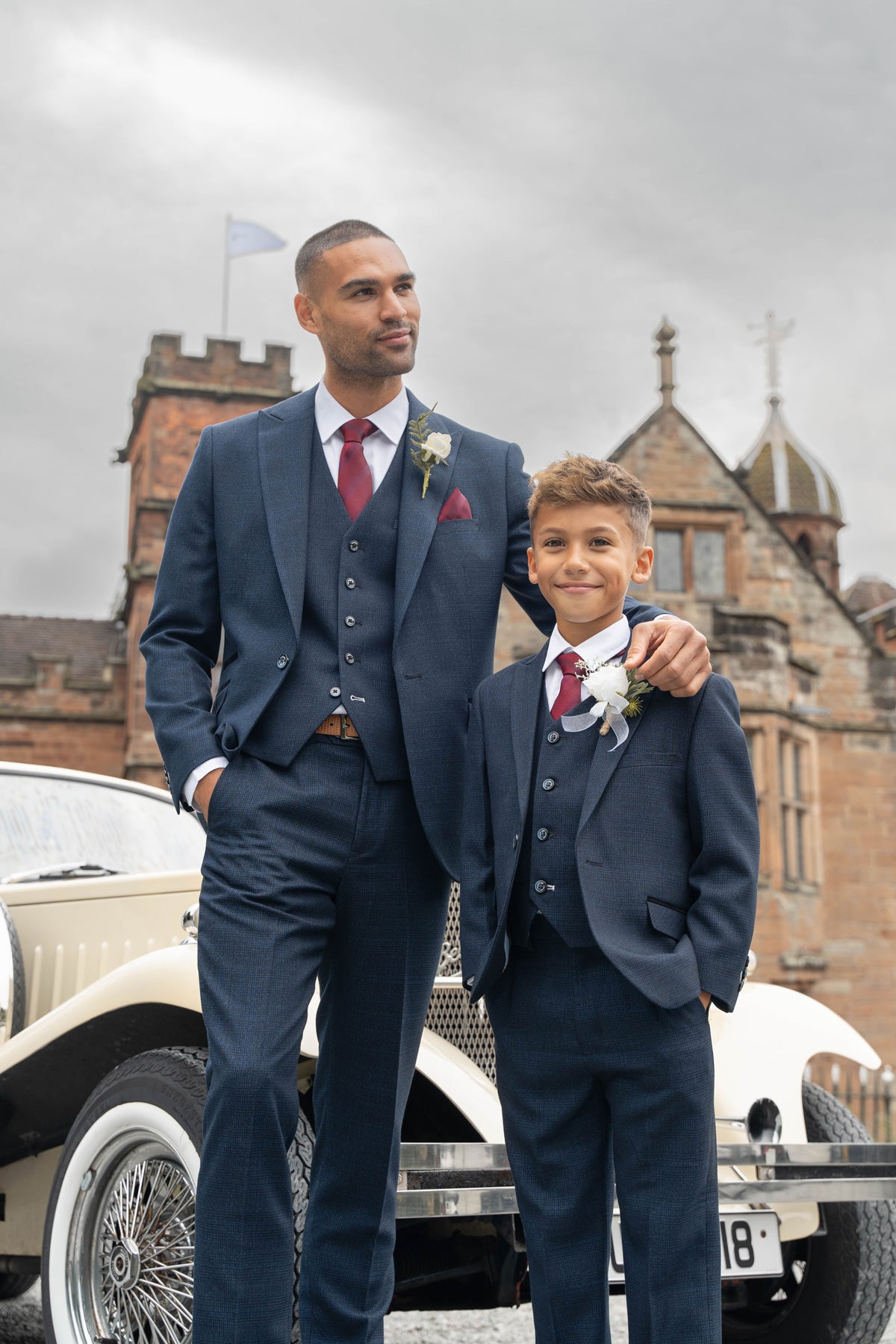 Caridi Navy 3 Piece Wedding Suit