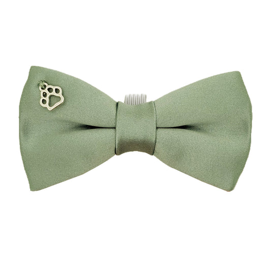 Sage Dog Bow Tie | Sage Green Wedding Bows | Colour-matched Doggie Bow | Bow Ties For Dogs