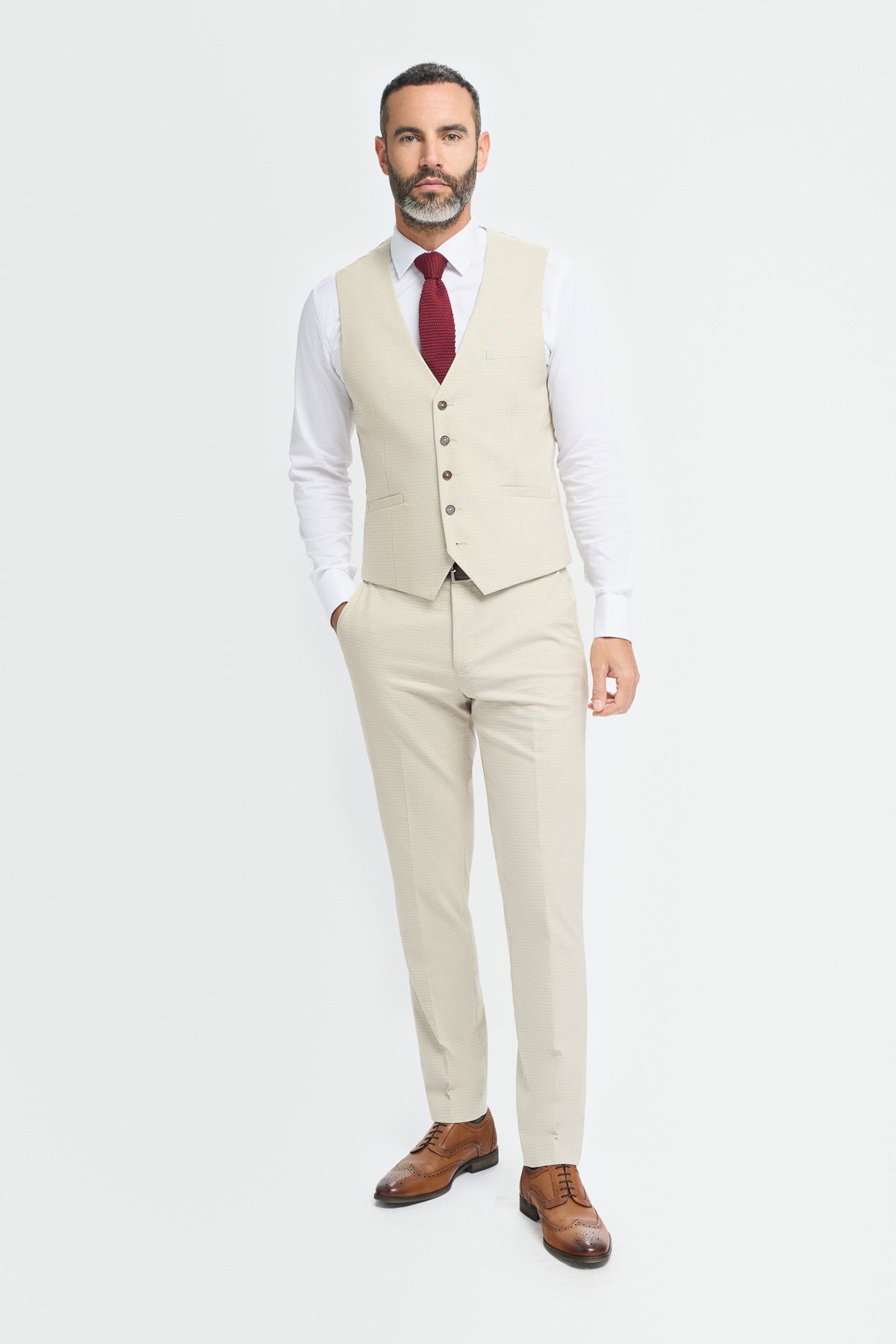 Hampton Beige Waistcoat