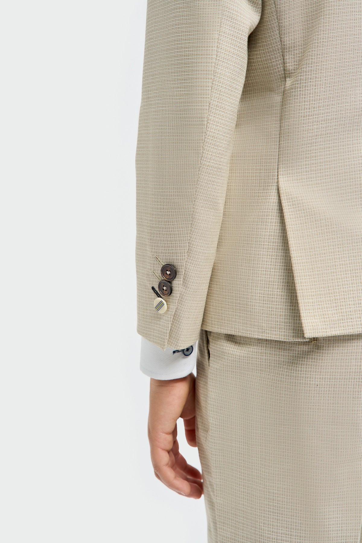 Hampton Beige Boys 3 Piece Suit