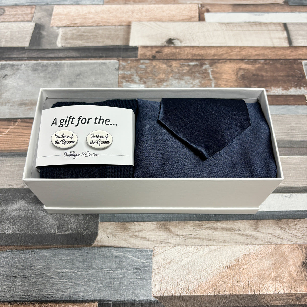 Wedding Tie Set and Sock Gift Box