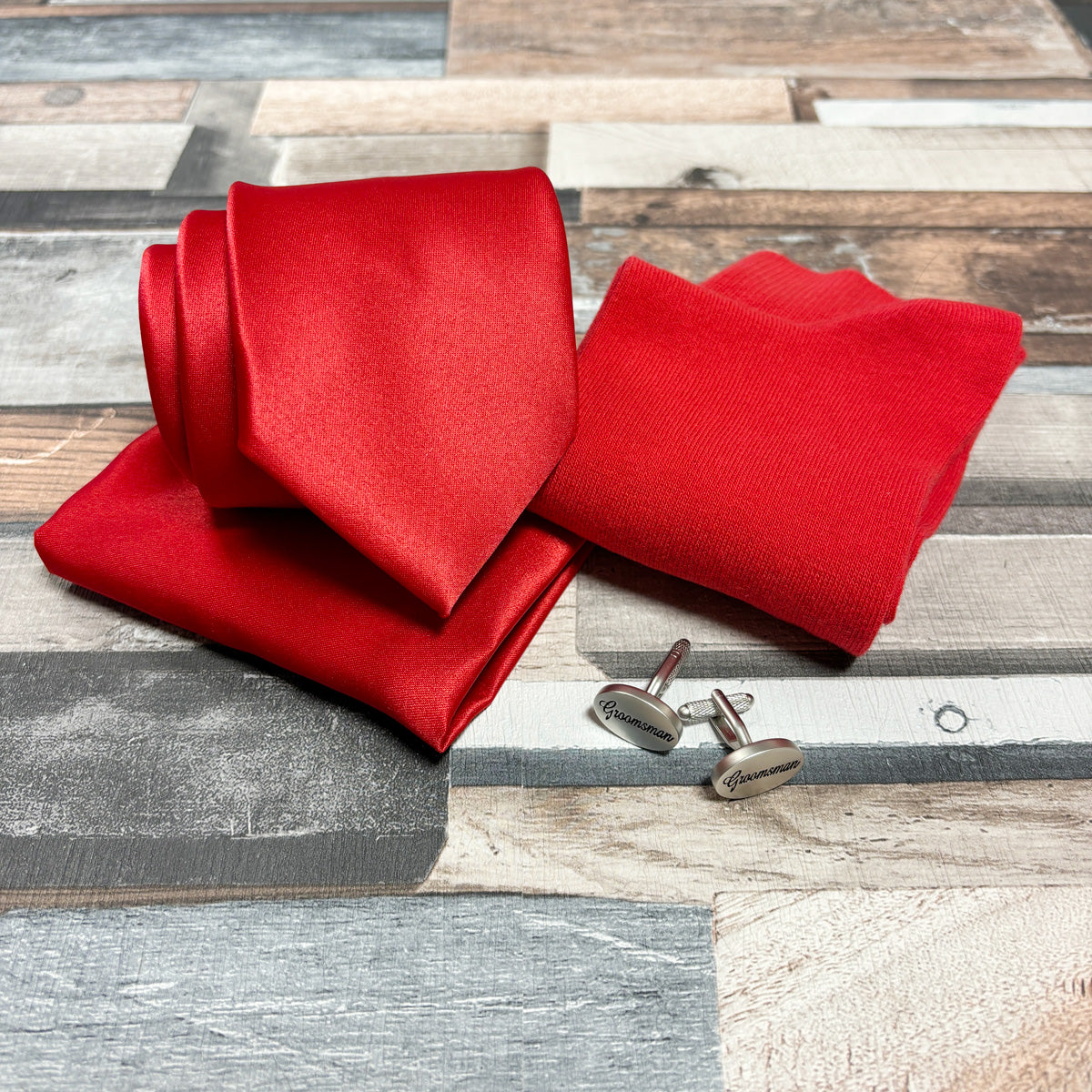 Flame Red Groomsmen Proposal Gift Box