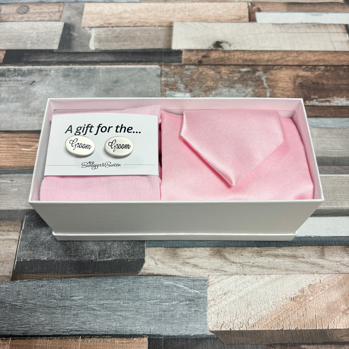 Light Pink Groomsmen Proposal Gift Box