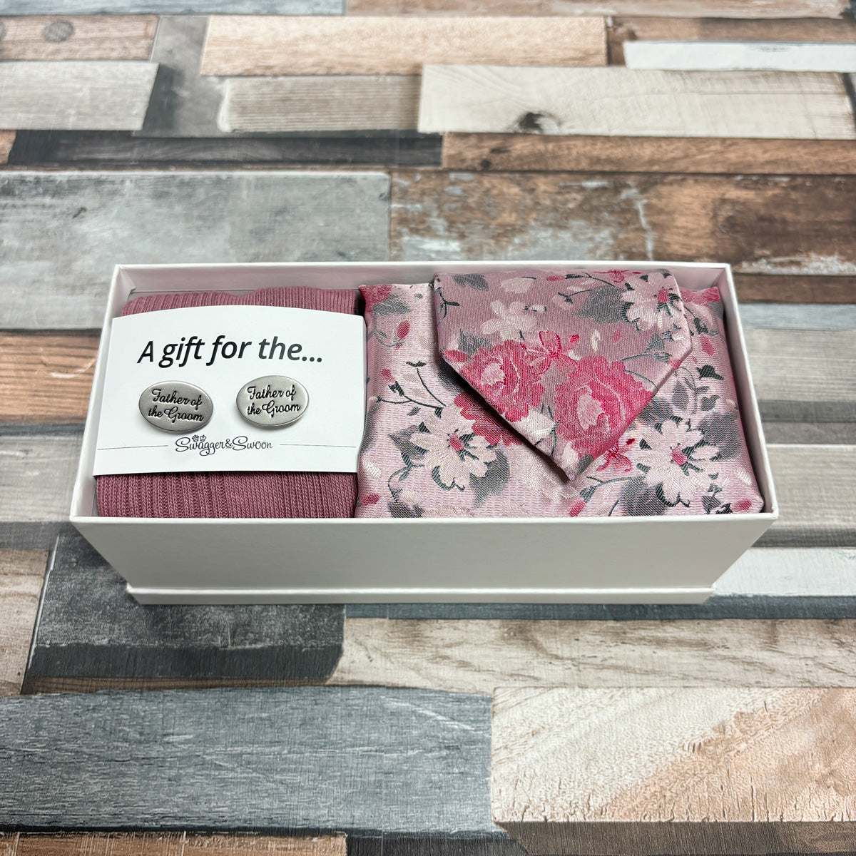 Pink Rose Groomsman Proposal Gift Box