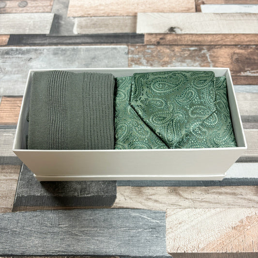 Dark Sage Paisley Boxed Gift Set