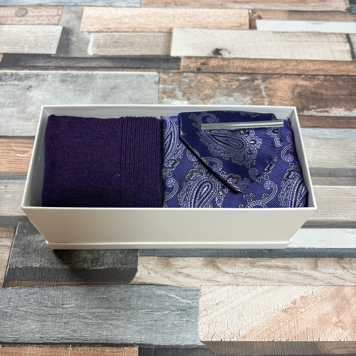 Purple Paisley Boxed Gift Set