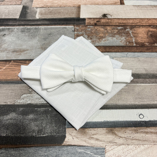 White Marcella Bow Tie