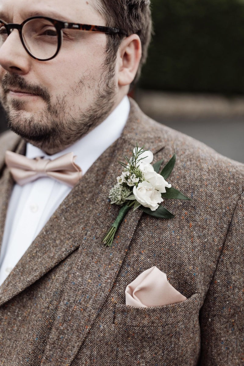 Tweed suit clearance with bow tie