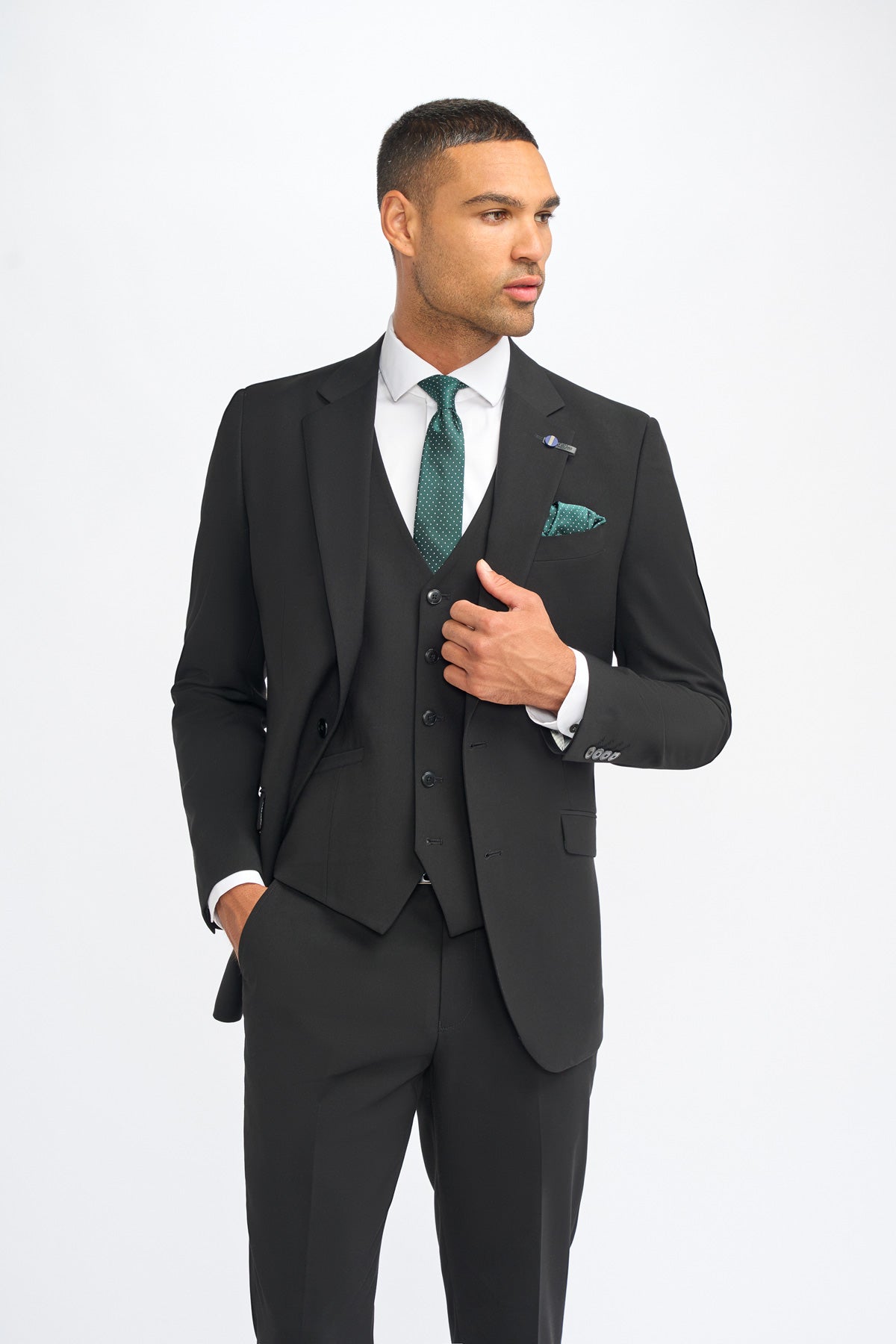 Malibu Black 3 Piece Suit