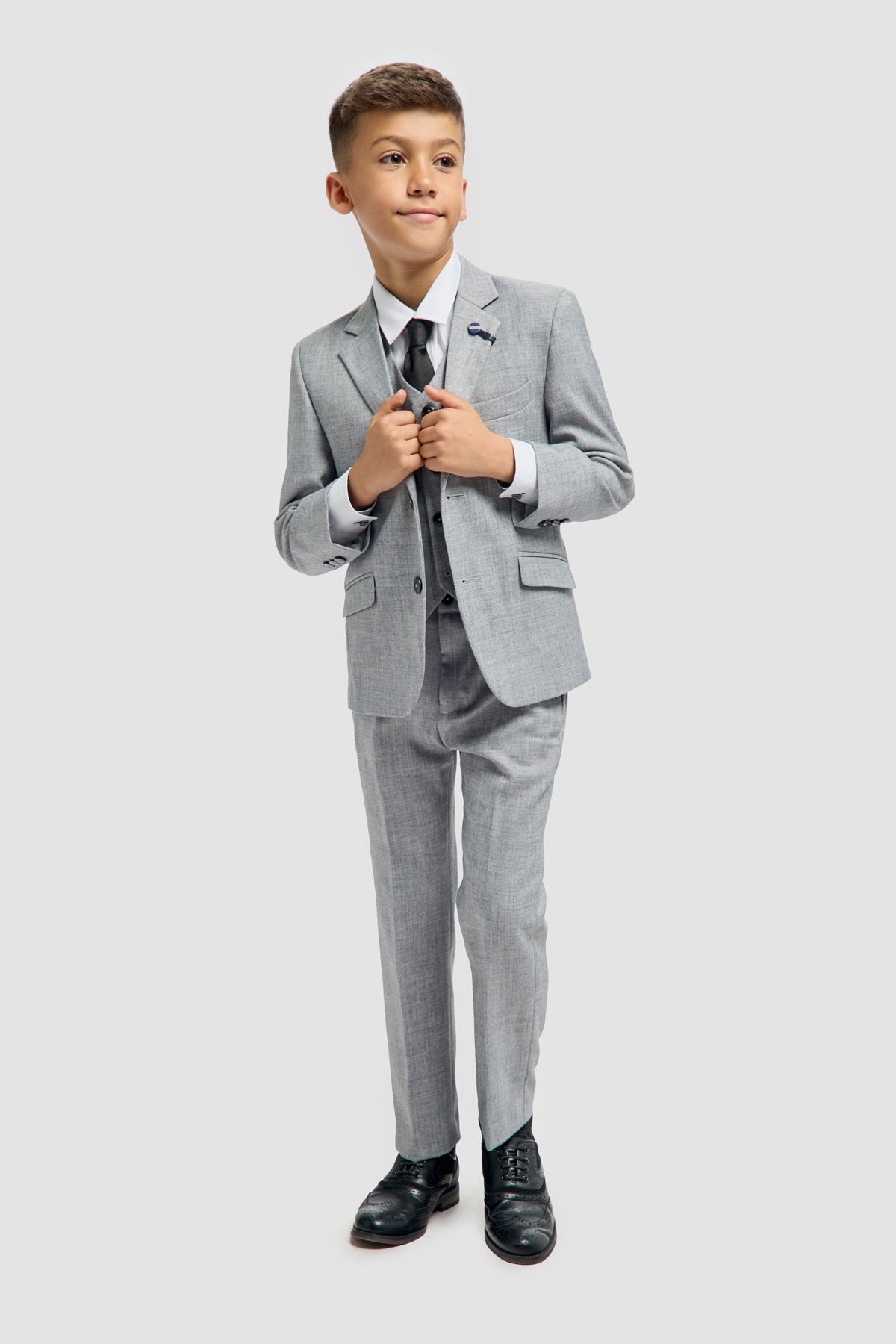 Malibu Grey Boys 3 Piece Suit