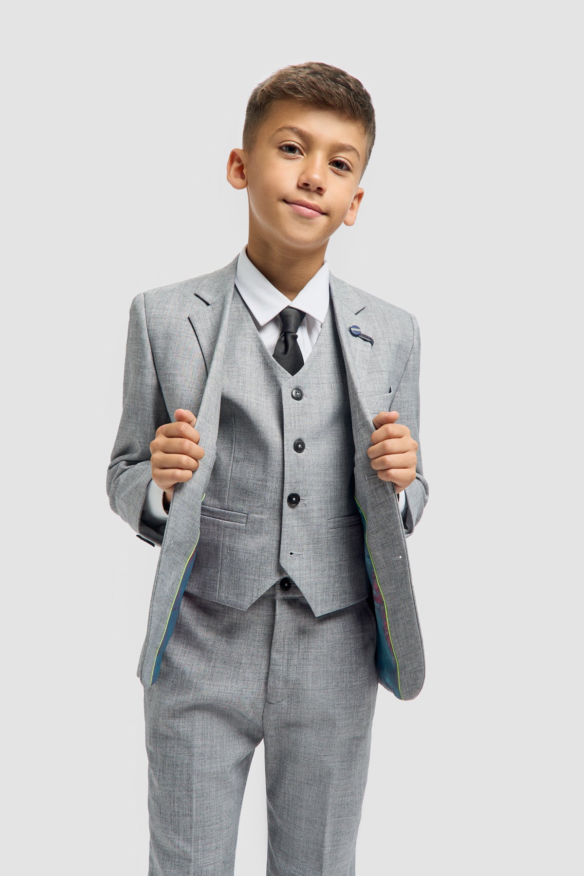 Malibu Grey Boys 3 Piece Suit