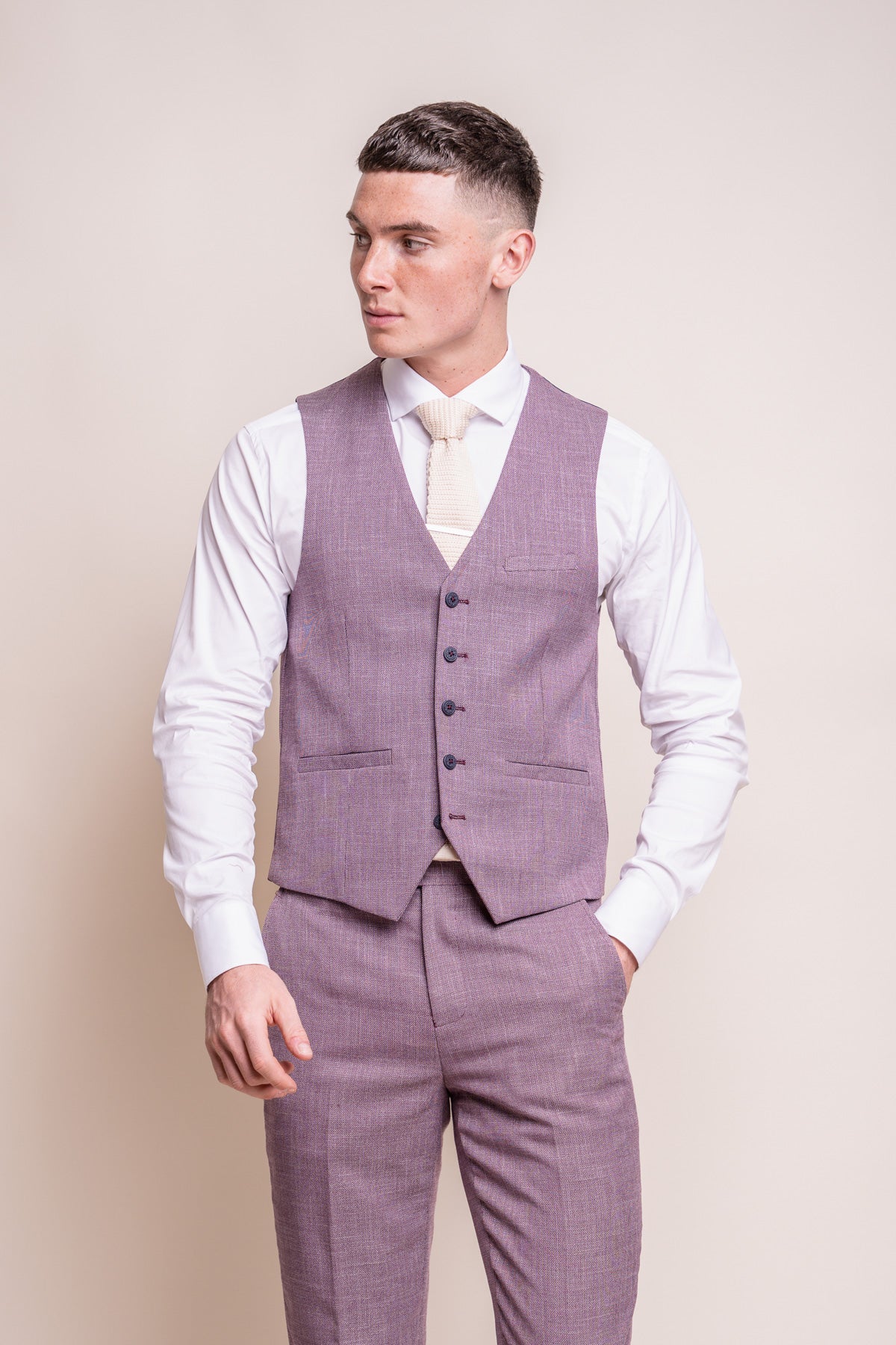 Miami Lilac Waistcoat Summer Wedding Mens Linen Waistcoat THREADPEPPER Swagger Swoon