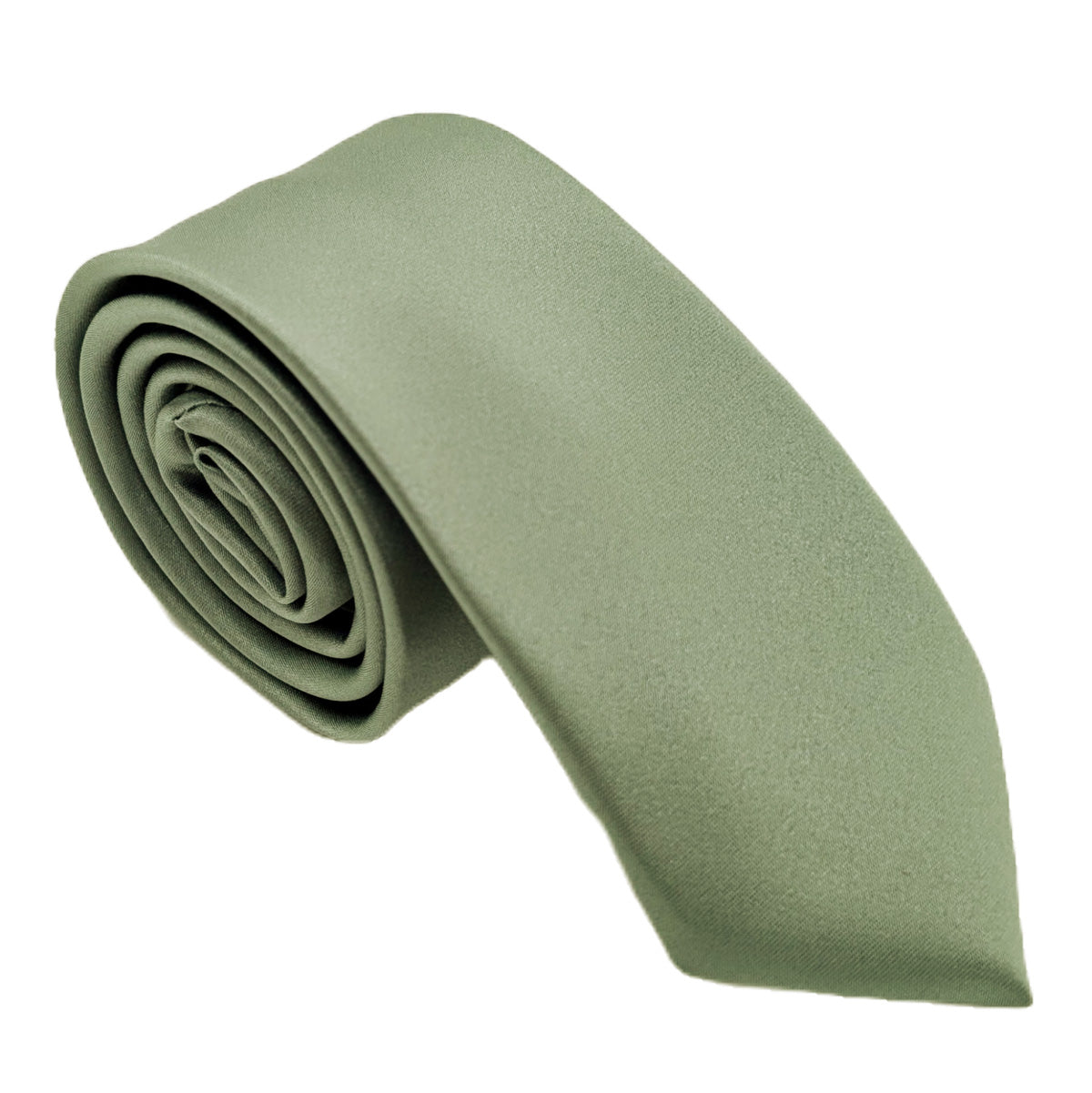 Sage Boys Tie | Sage Green Boys Wedding Ties | Elastic Tie For Kids