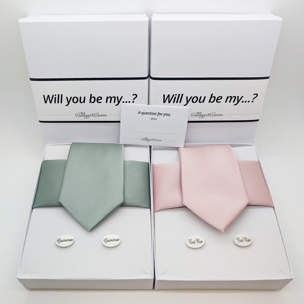 Rose Gold Groomsmen Proposal Box