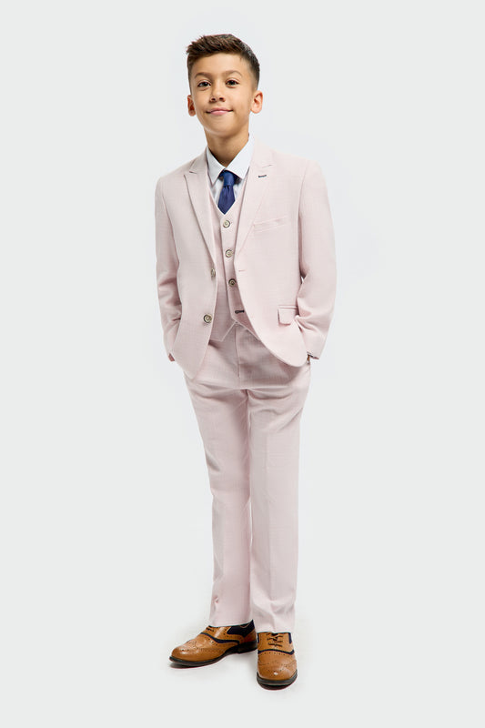 Tropez Mauve Boys 3 Piece Suit