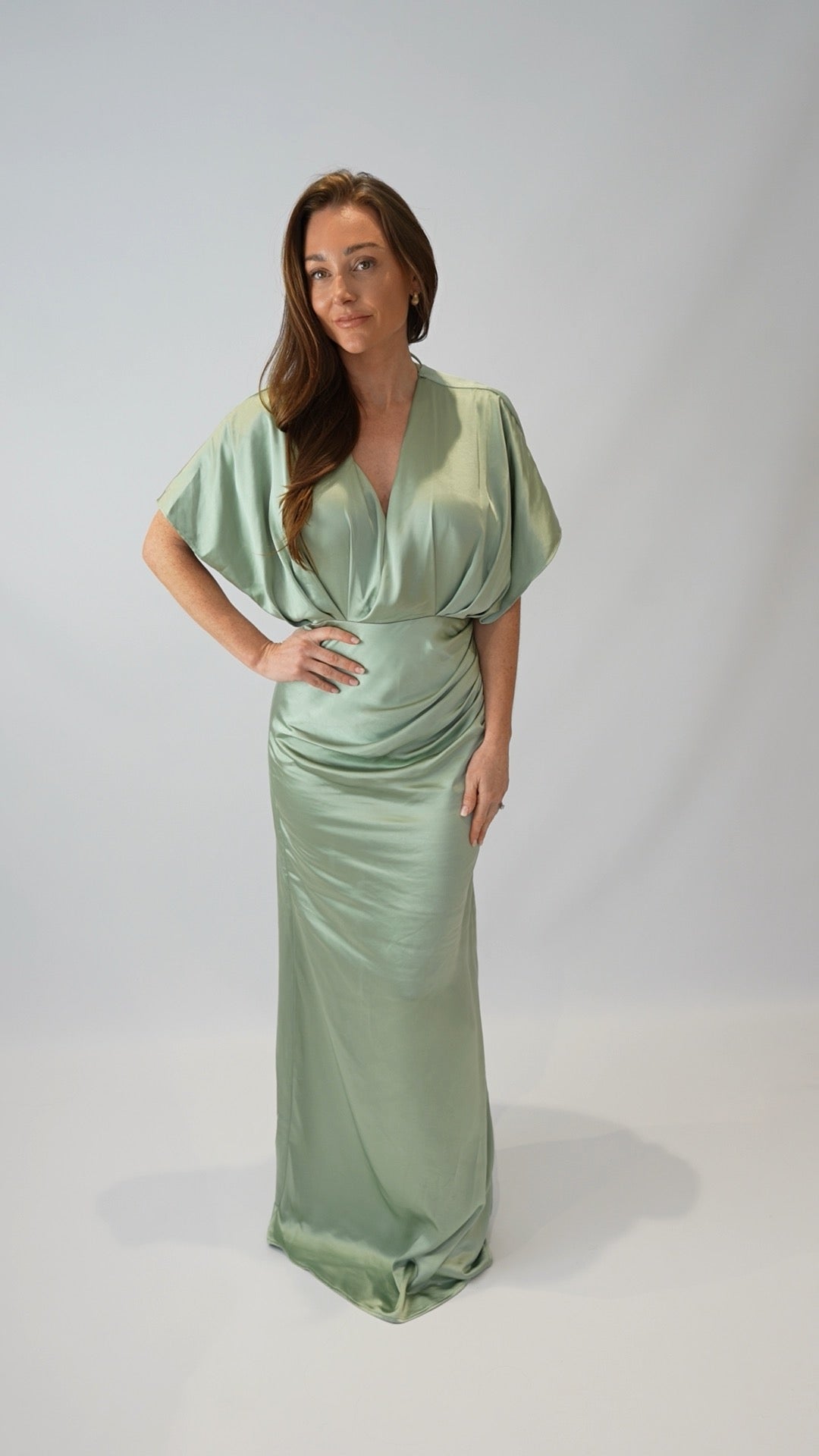 Pale Green Satin Dress Match - from Victoria Lou Bridal