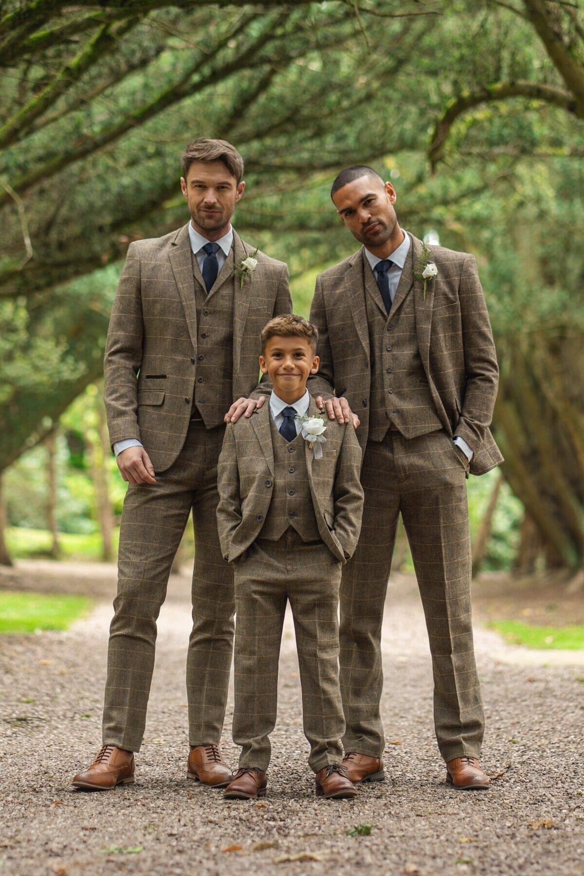 Albert Brown Tweed Boys 3 Piece Suit - Childrenswear - 