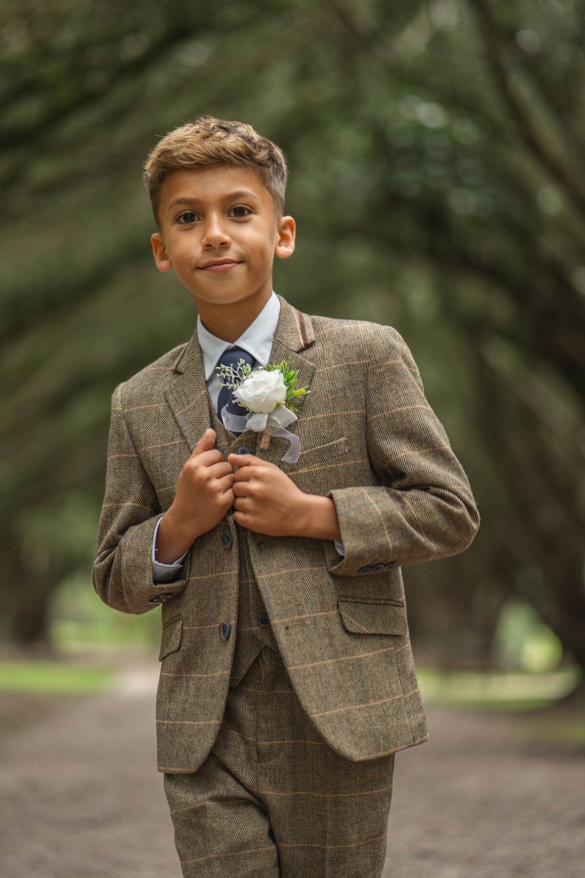 Albert Brown Tweed Boys 3 Piece Suit - Childrenswear - 