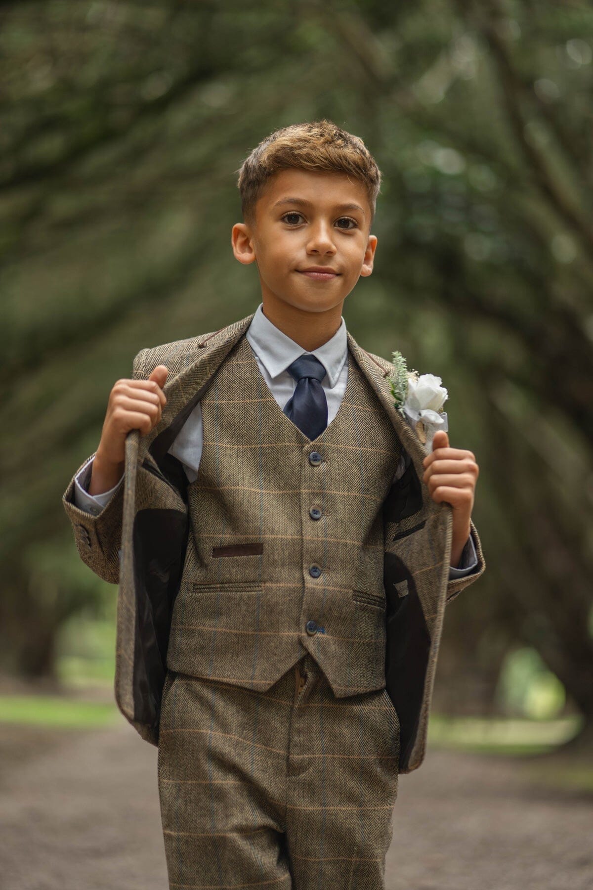 Albert Brown Tweed Boys 3 Piece Suit - Childrenswear - 