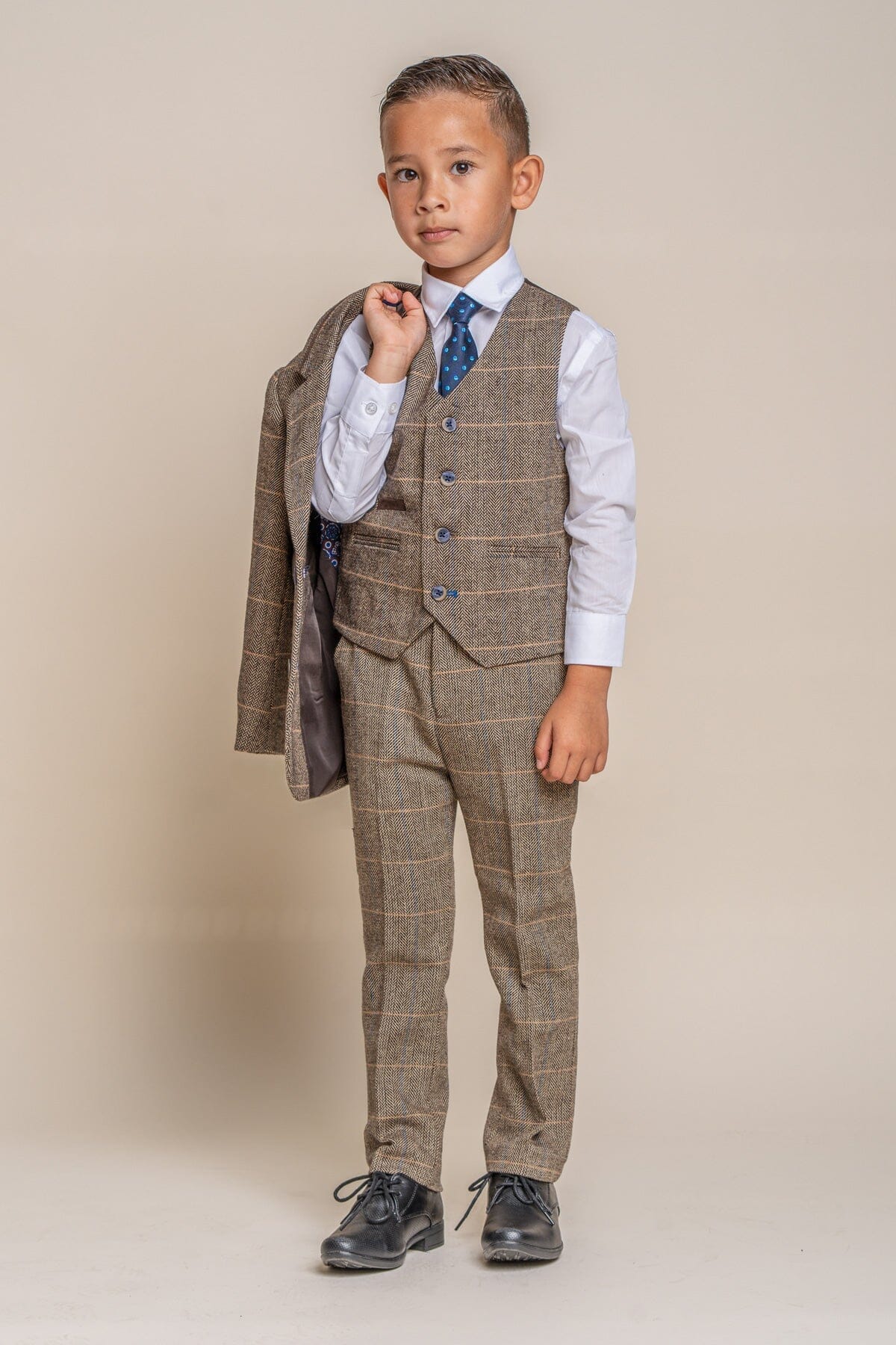 Albert Brown Tweed Boys 3 Piece Suit - Childrenswear - 