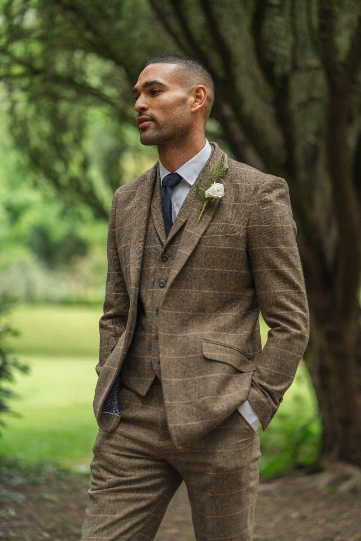 Albert Brown Tweed Jacket - Blazers & Jackets - 