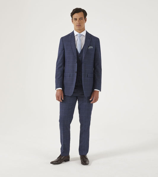 Anello Blue Prince Of Wales Check Jacket - Blazers & Jackets - 36R - Swagger & Swoon