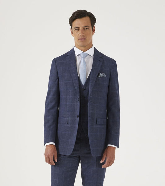 Anello Blue Prince Of Wales Check Jacket - Blazers & Jackets - 36R - Swagger & Swoon