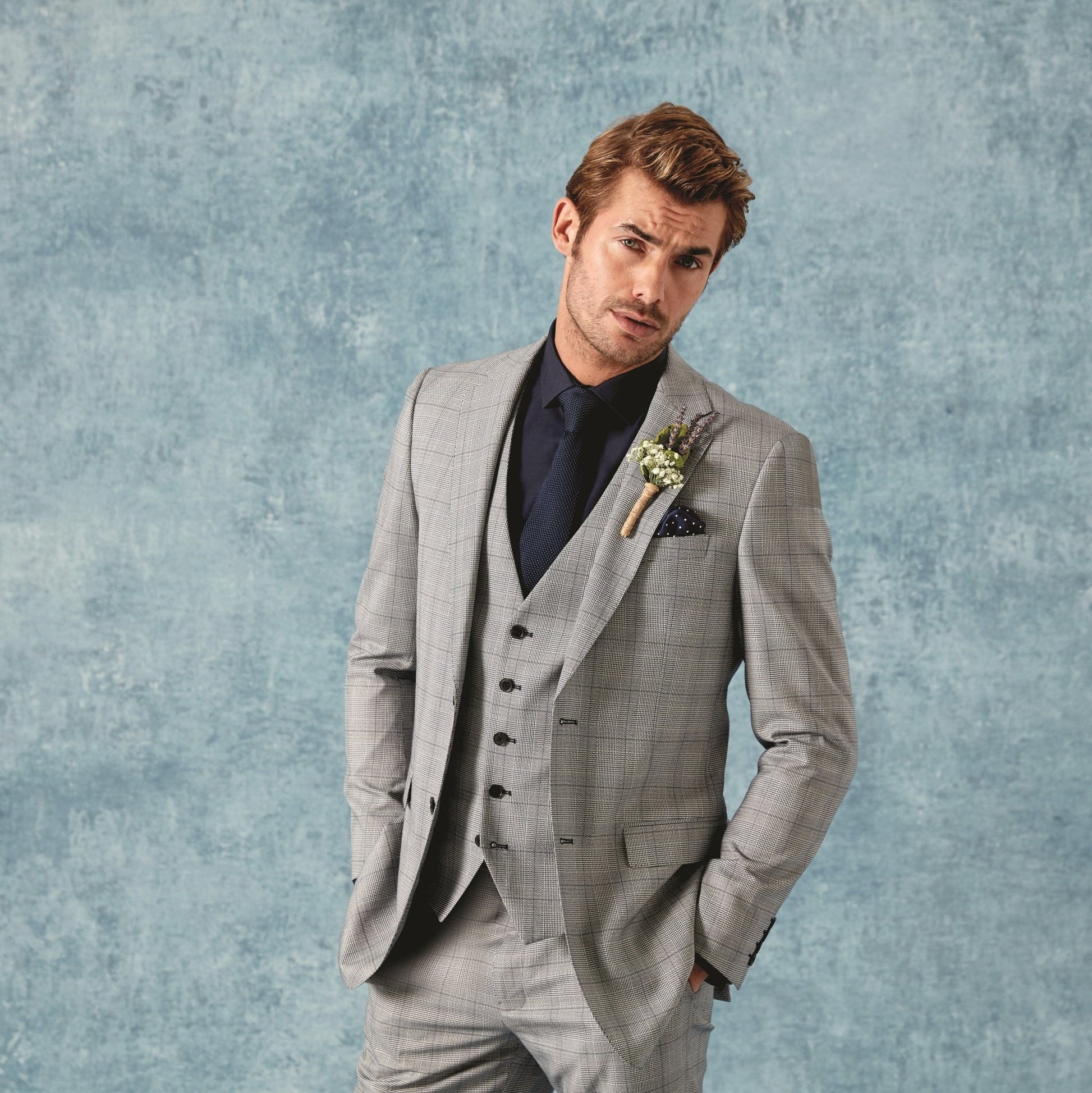 Anello Grey Prince Of Wales Check Jacket - Blazers & Jackets - 36R - Swagger & Swoon