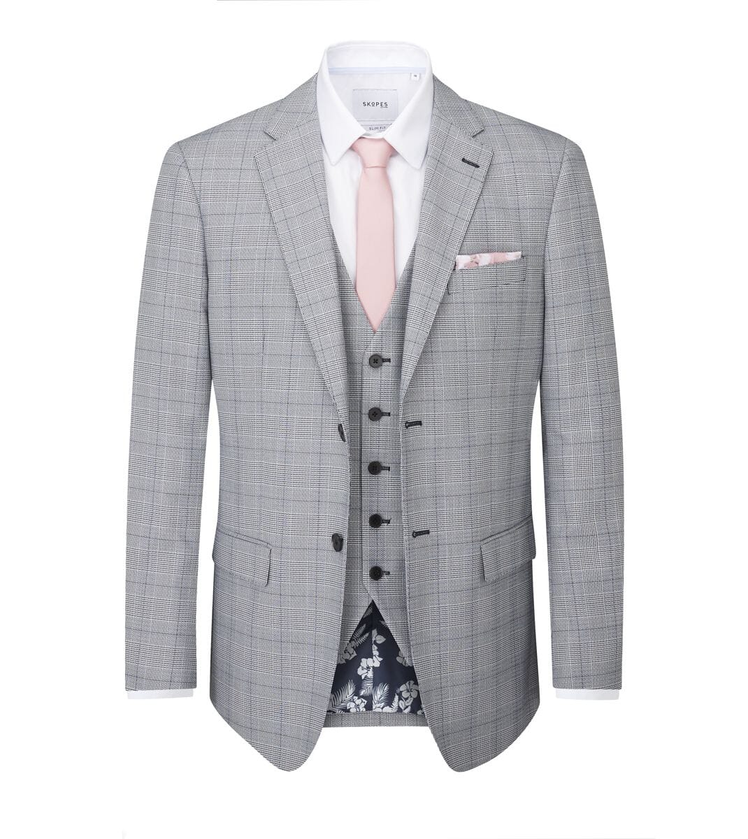 Anello Grey Prince Of Wales Check Jacket - Blazers & Jackets - 36R - Swagger & Swoon