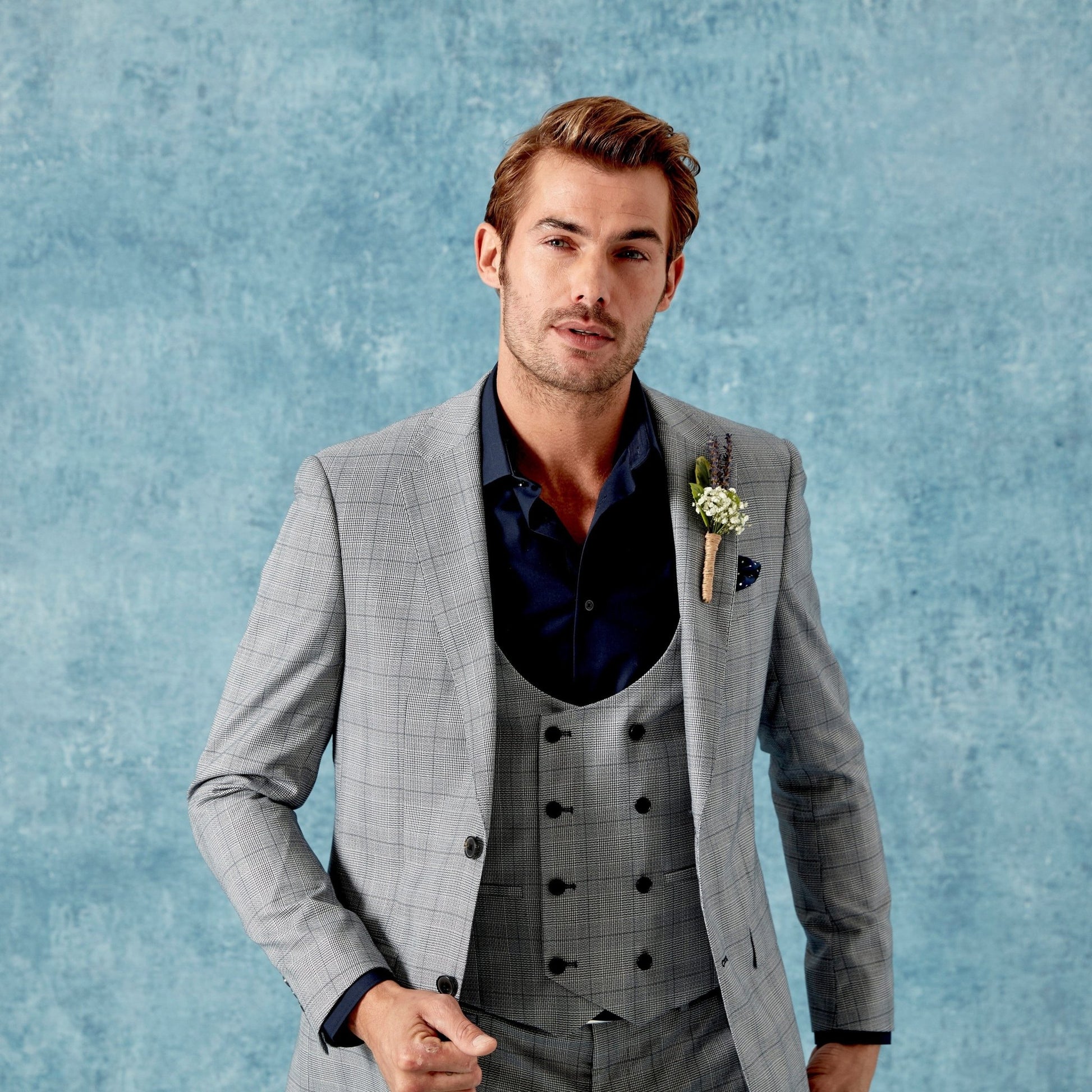 Anello Grey Prince Of Wales Check Jacket - Blazers & Jackets - 36R - Swagger & Swoon