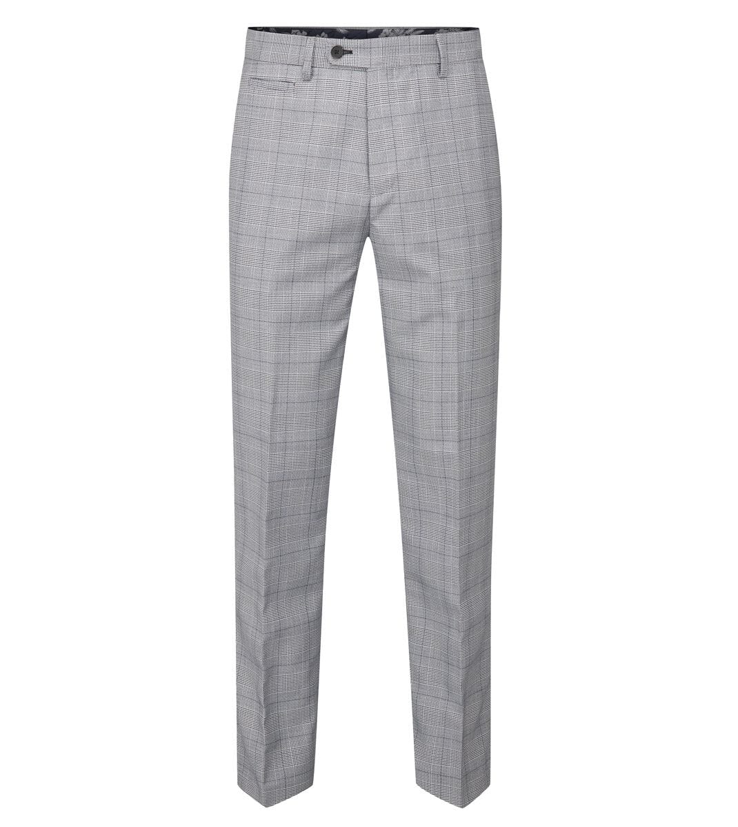 Anello Grey Prince Of Wales Check Trousers - Trousers - 28R - Swagger & Swoon