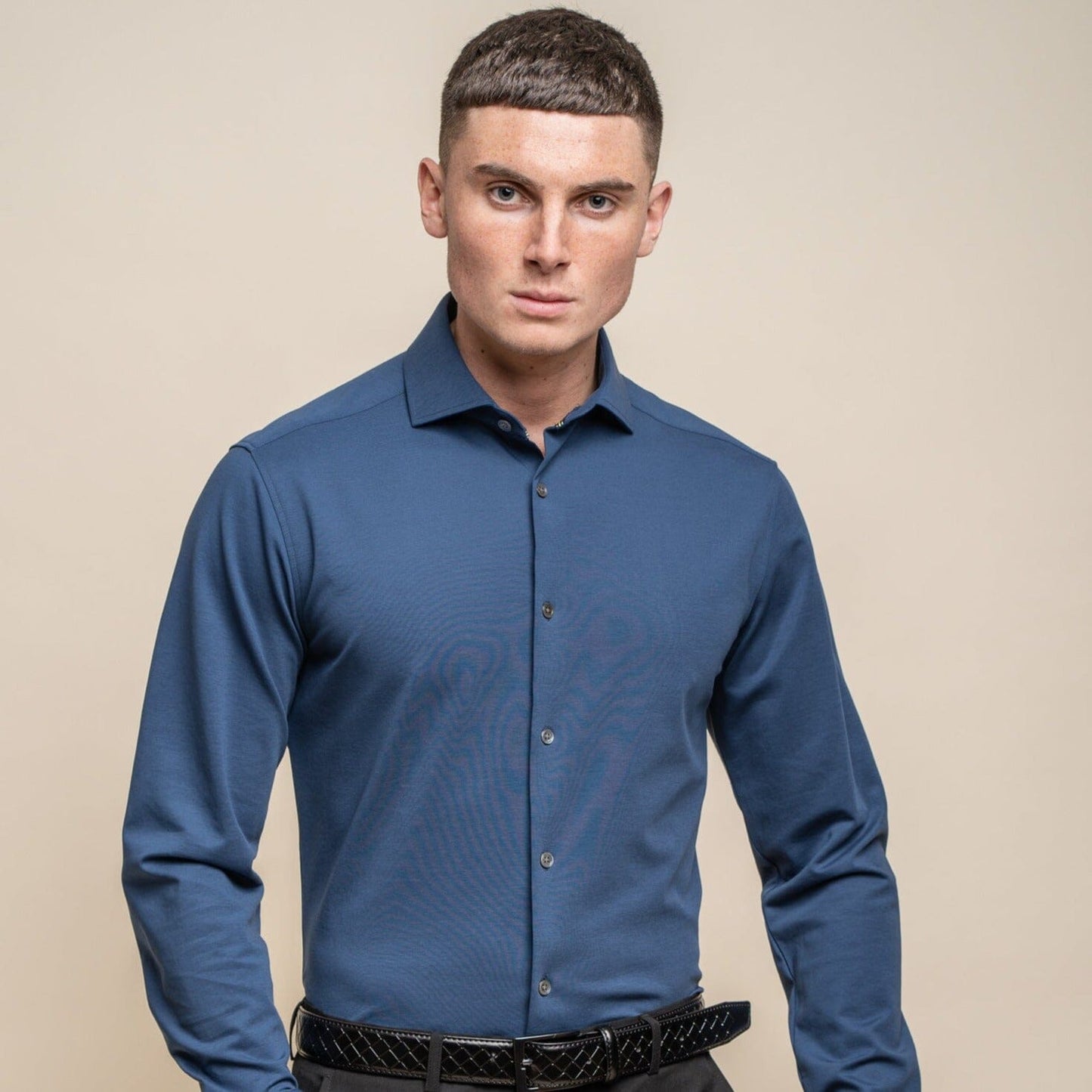 Ashley Blue Shirt - Shirts - S/14.5 - THREADPEPPER