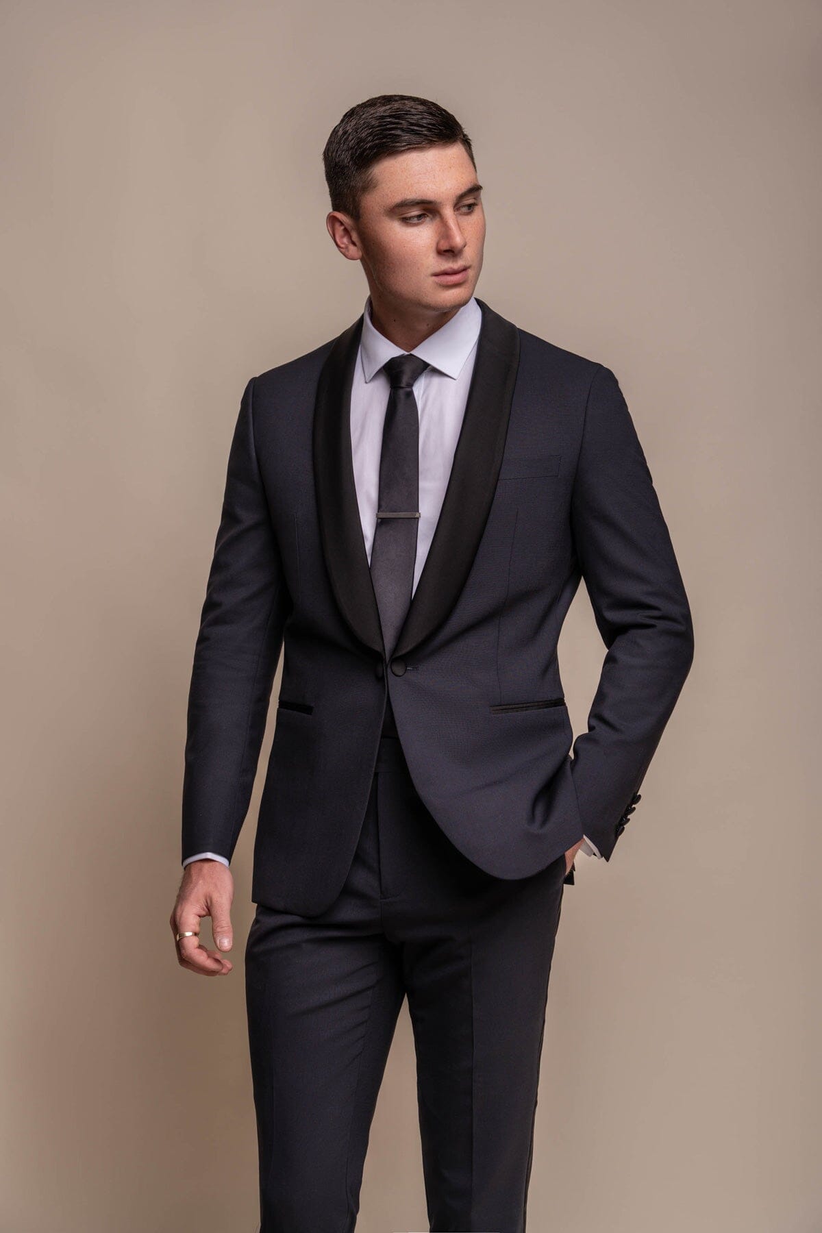 Aspen Midnight Navy Tuxedo 2 Piece Suit - Suits - 