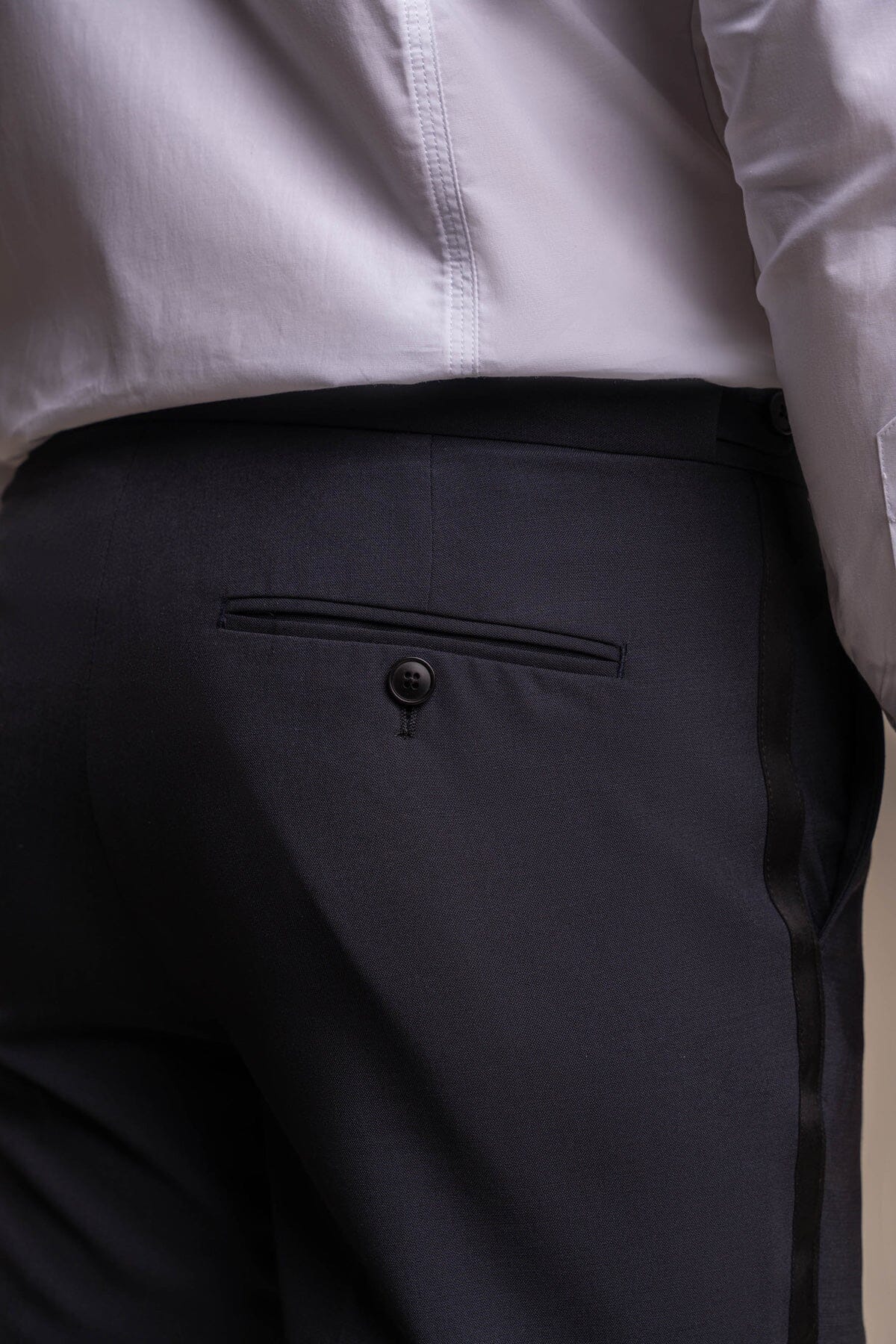 Aspen Midnight Navy Tuxedo Trousers - Trousers - 