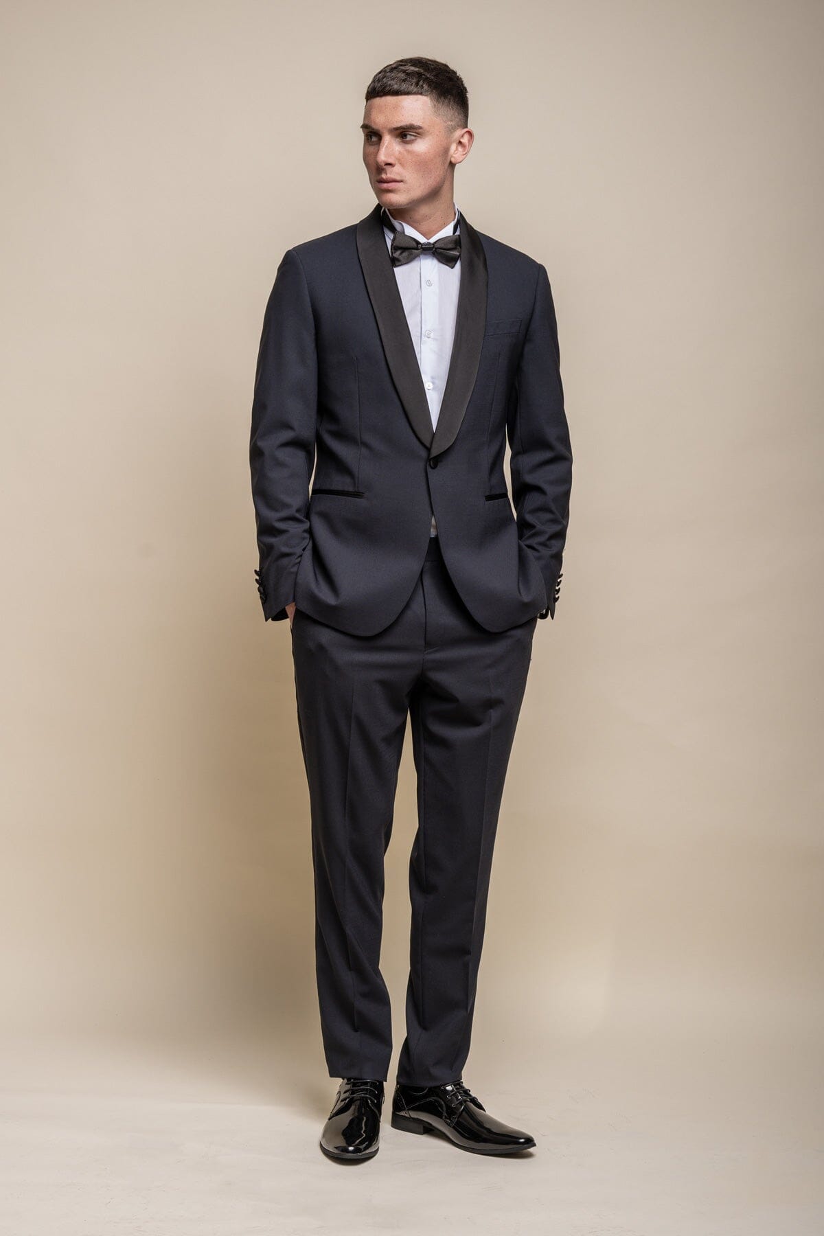 Aspen Midnight Navy Tuxedo Trousers - Trousers - 