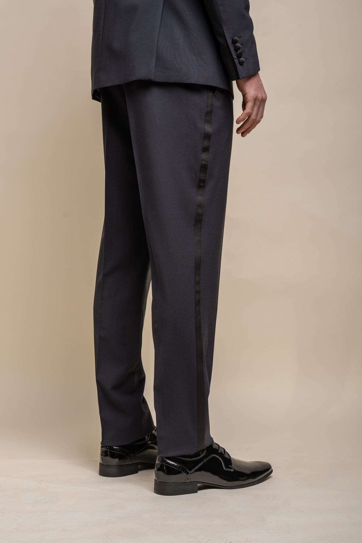 Aspen Midnight Navy Tuxedo Trousers - Trousers - 