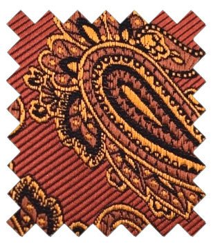 Autumn Bronze Paisley Wedding Swatch - Swatch - Swagger & Swoon