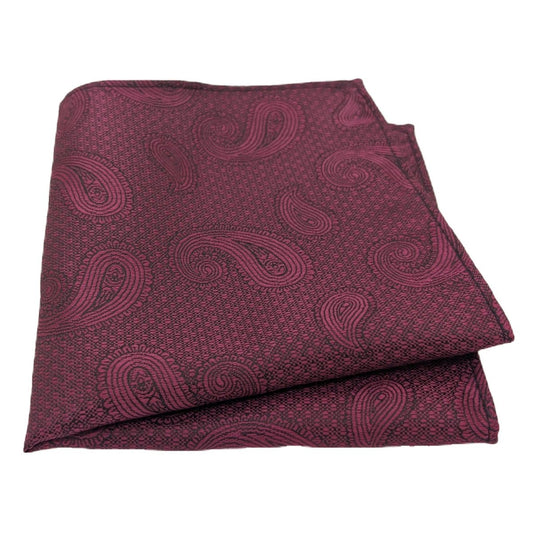 Berry Paisley Pocket Square - Wedding Pocket Square - Swagger & Swoon