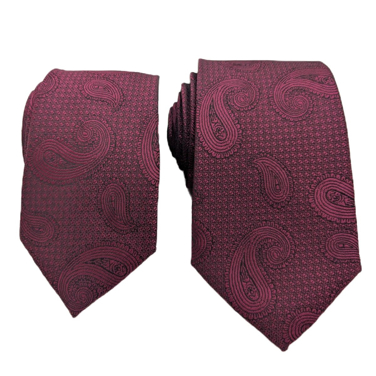 Berry Paisley Wedding Tie - Wedding Tie - Regular - Add Pocket Square - Save £1.00 - Swagger & Swoon