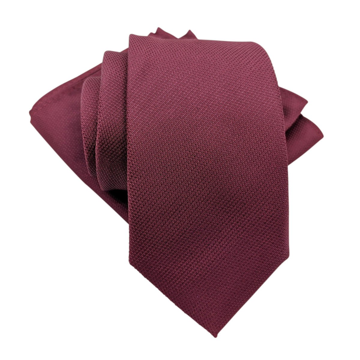 Berry Textured Wedding Tie - Wedding Tie - Regular - Add Pocket Square - Save £1.00 - Swagger & Swoon