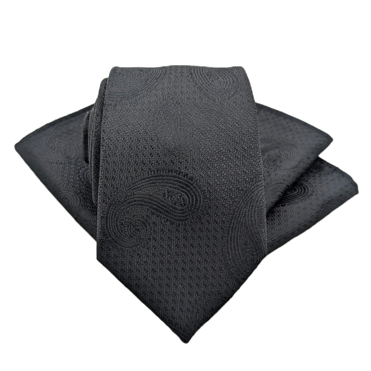 Black Paisley Pocket Square - Wedding Pocket Square - Swagger & Swoon