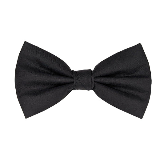 Black Silk Twill Bow Tie - Bow Ties - - THREADPEPPER