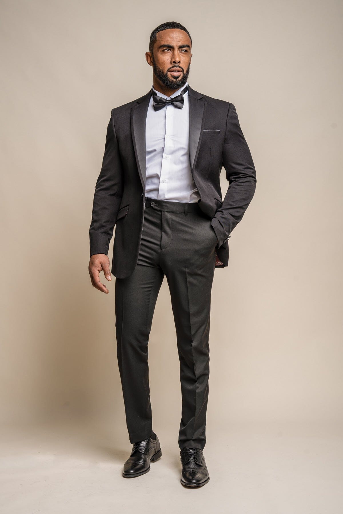 Black Tuxedo 2 Piece Suit - Suits - 