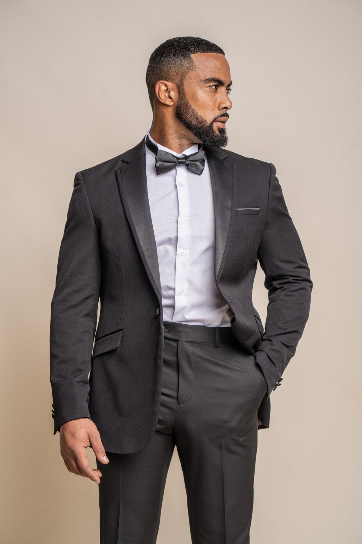 Black Tuxedo 2 Piece Suit - Suits - 